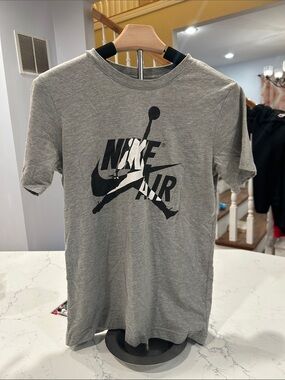 Jordan Gray Short Sleeve T-Shirt with Black Logo